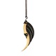 Large Gold and Black Blade Wing Pendant