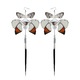 White Cobra and Orange Butterfly Kanzashi Long Dangle Earrings 