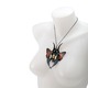 Black Crocodile and Butterfly Kabuto Necklace 