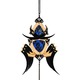 Gold and Black Jorogumo Blue Python Necklace