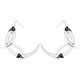 Thistle Thorns Medium Silver Hoop Earrings