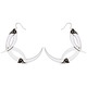 Thistle Thorns Medium Silver Hoop Earrings