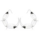 Thistle Wreath Large Silver Hoop Earrings