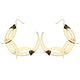 Thistle Wreath Large Gold Hoop Earrings