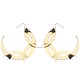 Thistle Wreath Large Gold Hoop Earrings