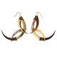 Thistle Thorns Medium Gold and Copper Hoop Earrings 