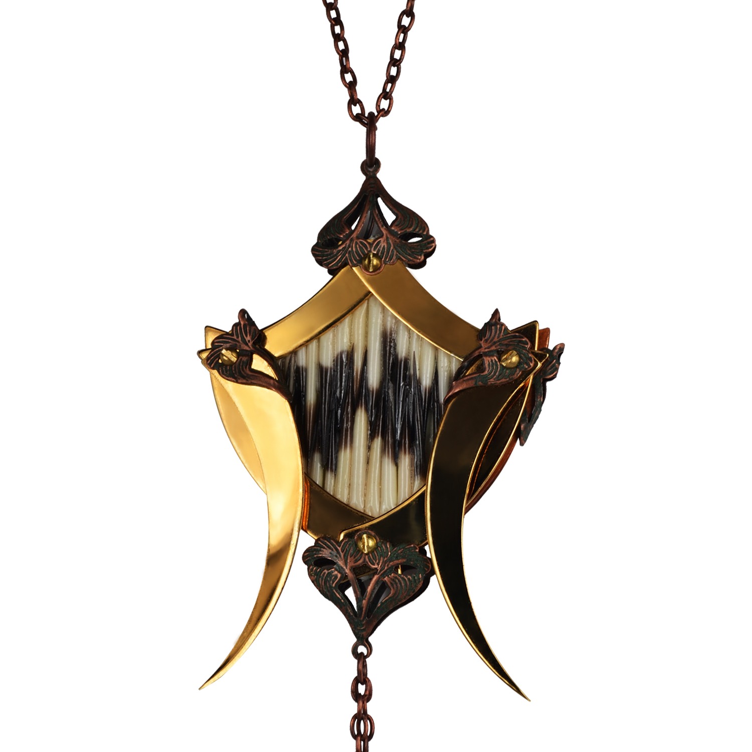 Gold Coat of Arms Cage Porcupine Fakir Medallion Harem Royal