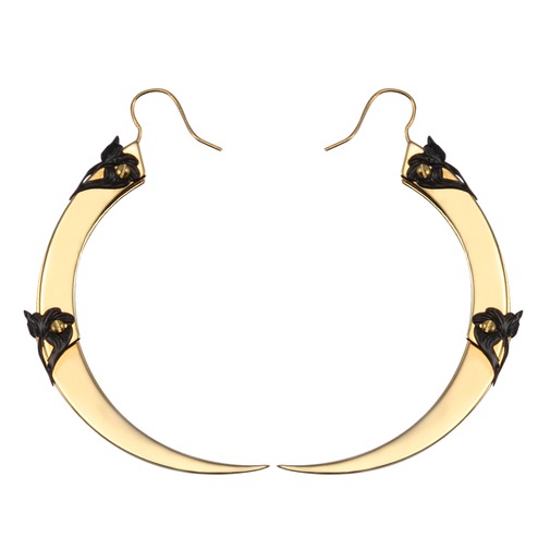 Rose Thorn Small Gold Drop Earrings