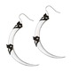 Rose Thorn Small Silver Drop Earrings 