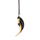 Small Gold and Black Blade Wing Pendant