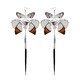White Cobra and Orange Butterfly Kanzashi Long Dangle Earrings 