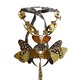 Large Gold Butterfly and Grey Pearls Necklace