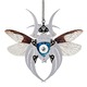 Silver Cobra and Butterfly Kabuto Necklace 
