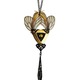Gold Butterfly Black Kanzashi Necklace 
