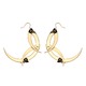 Thistle Thorns Medium Gold Hoop Earrings