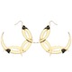 Thistle Wreath Large Gold Hoop Earrings