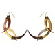 Thistle Thorns Medium Gold and Copper Hoop Earrings 