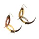 Thistle Thorns Medium Gold and Copper Hoop Earrings 